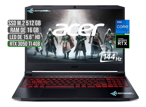 Acer Nitro Intel Core I7 Ssd 512gb Ram 16gb Rtx 3050ti