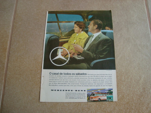 Propaganda Antiga Onibus Mercedes Benz Monobloco 1962 Mb 4