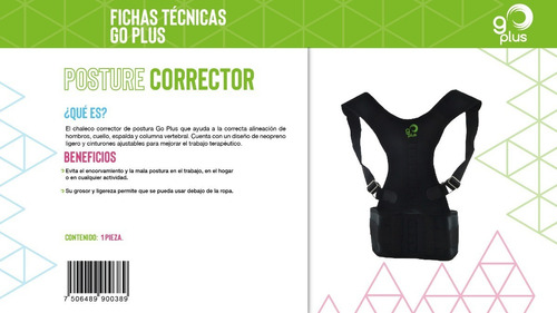 Imagen 3 de 3 de Corrector De Postura S Go Plus