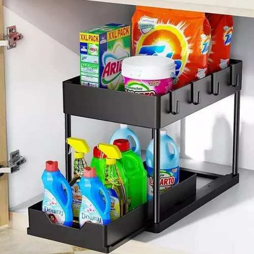 2 Niveles Organizador Cocina Escurridor De Trastes Corredizo