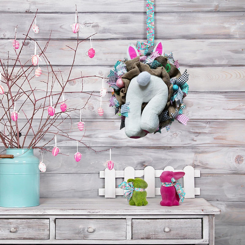 Corona De Pascua For Puerta Delantera De Conejo De Pascua