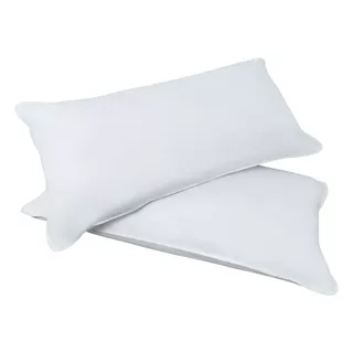 2 Almohadas Hoteleras Pluma De Ganso Alternativo Soporte Suave Anti Acaros Hipoalergenico Estandar 50x70cm