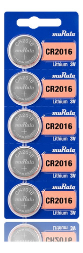 50 Pilas Boton Cr2016 Murata Blister 5 Litio Distribuidor