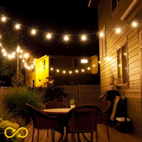Rl De Luzes 100 Metros Com Lâmpds Led Incluss Luzes Brnco Quente 220