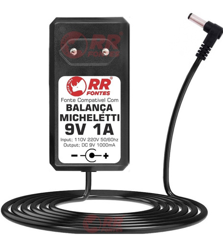 Fonte Para Balança Digital Pesadora Dc 9v 1a Micheletti Am15