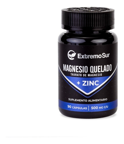 Magnesio Quelado + Zinc 500mg / 90cap. Agronewen.