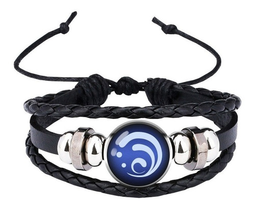 Pulsera Manilla Cuero Elements Genshin Impact Hombre Y Mujer