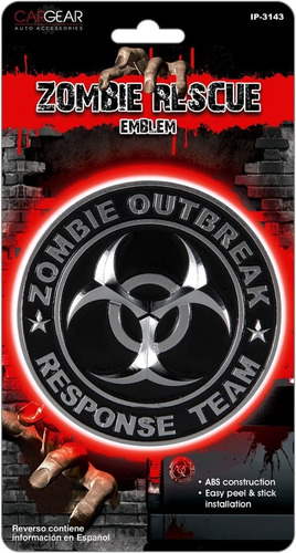 Emblema Para Auto O Moto Zombie Outbreak Response Team Pilot