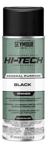 Seymour Pintura Primer Fondo Automotriz Metal, Negro