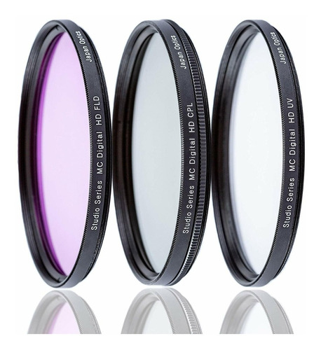 Kit De Filtros 82mm Uv / Cpl Polarizador / Fld Y Estuche