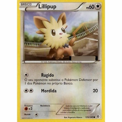 Lillipup - Pokémon Normal Comum 120/149 - Pokemon Card Game