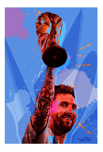 Póster Lámina De Messi