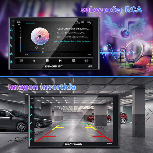 Autoestéreo Gearelec 9007232K Carplay led cam audio para automóvil