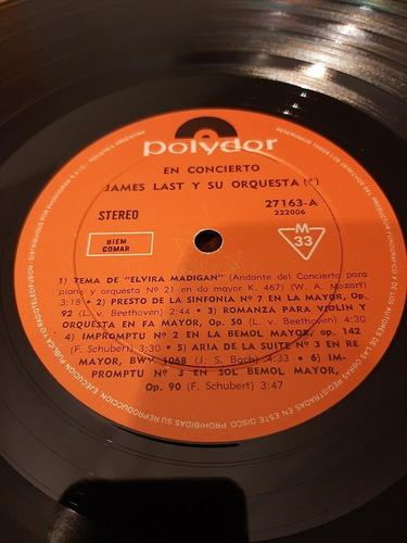 James Last Y Su Orquesta -en Concierto- Disco De Vinilo