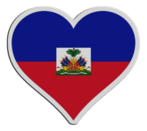 Parche Bandera Corazon Haiti