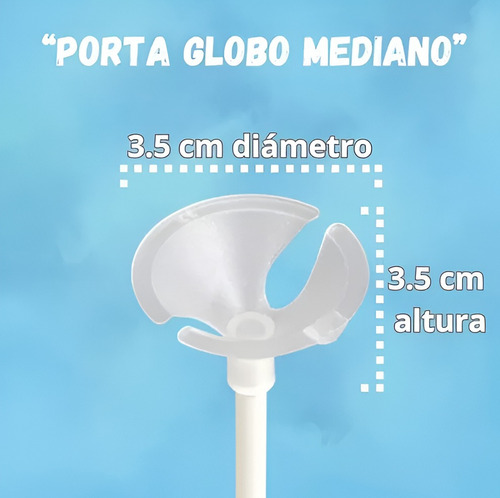 100pcs Popotes Porta Globo Base Burbuja 42cm Fiesta Evento