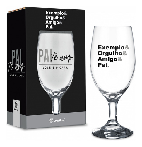 Taca Cerveja Windsor 330ml Familia Dia Dos Pais - Pai Amigo