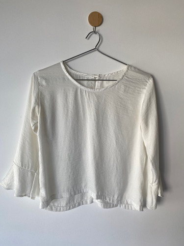 Top Blanco Talle S De Seda