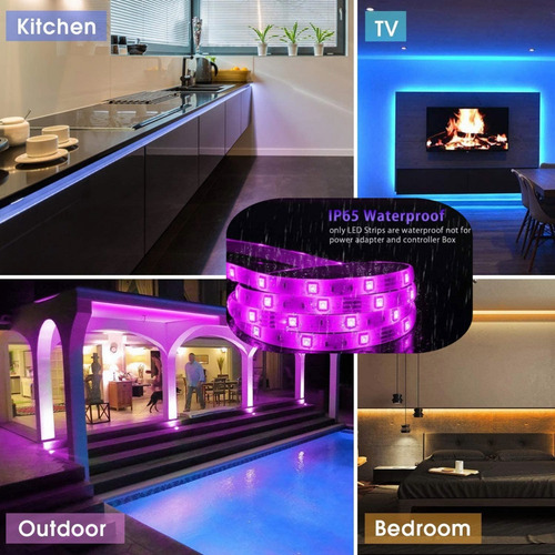 10m Tira Led Bluetooth,tira De Luces 300 Led Impermeable Rgb