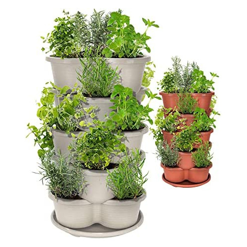 Stackable Planter, Vertical Garden Planter, Strawberry ...