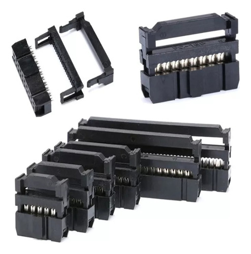 100x Conector Latch 16 Vias P/ Flat Fc16 = L-16 Idc Con.