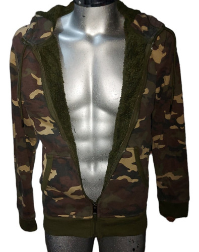 Camuflaje Chamarra George Gorro Y Cierre Unisex Talla M/ch (Usado)
