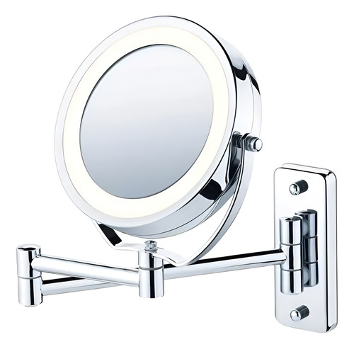 Espelho Luz Led P/ Parede Bancada C/ Aumento Zoom Maquiagem