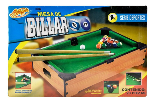Mesa De Billar Serie Deportex Mi Alegria Color del paño Verde oscuro