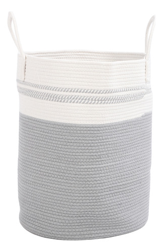 Cesta De Ropa Tejida Con Cuerda, Algodón, 60 L, Transpirable