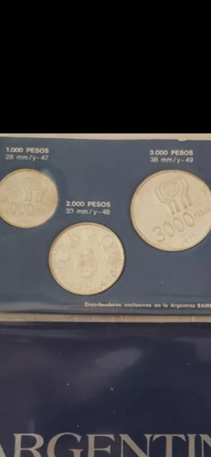 Set Monedas De Plata Mundial Argentina 78 