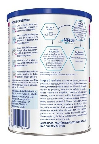 3 Latas Modulen Ibd Nestlé - Validade 2026 Sem Sabor