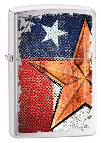 Zippo.  Encendedor, Bandera De Texas