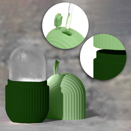Rodillo De Silicón Para Masaje Facial Con Hielo Diler Reutilizable Y Suave Ideal Para Cerrar Poros Reducir Inflamación Y Refrescar La Piel Uso Diario En Rutina De Skincare Color Verde