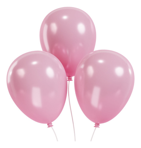 Globos Perlados Rosa 12 Pulgadas X 25 Cotillon Carioca 