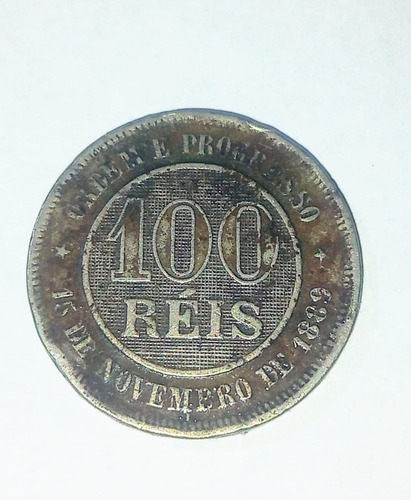 Moneda De Brasil 100 Reis 1889 Vf