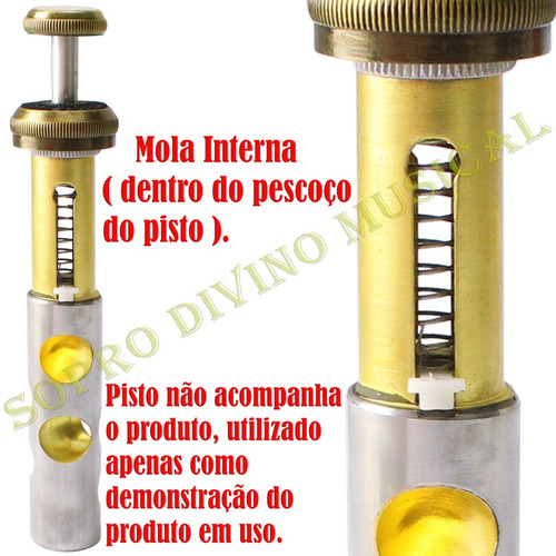 Imagem 9 de 9 de Kit Reparo Trompete Trombone Pisto Mola Interna Guia Antiga