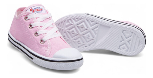 Tenis Niños Casuales En Textil Con Agujetas Funcionales Rosa 15 Mx