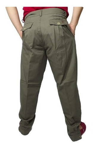 Bombacha De Gaucho Para Hombre De Gabardina Verde Crespo