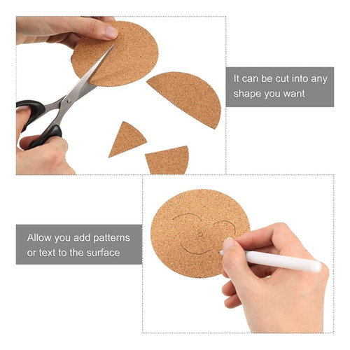 Hojas De Corcho Manualidades De Bricolaje Imágenes Redondo