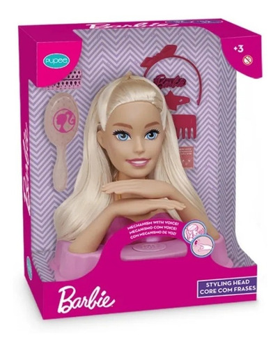 Imagem 5 de 5 de Barbie Busto Original Styling Head Core Com 12 Frases Mattel