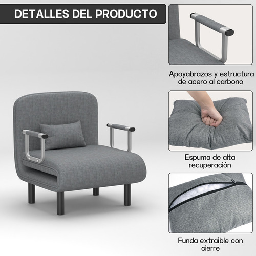 Sillón Sofa Cama Hogar Plegable Confort Reclinable Berger
