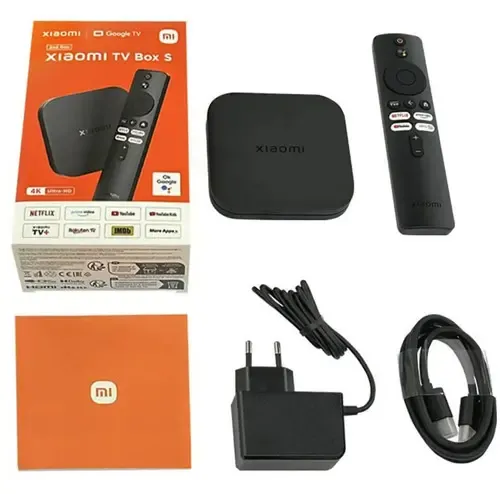 Xiaomi Mi Tv Box S 2o Controle De Voz 4k 8gb Com 2gb De Memó Cor