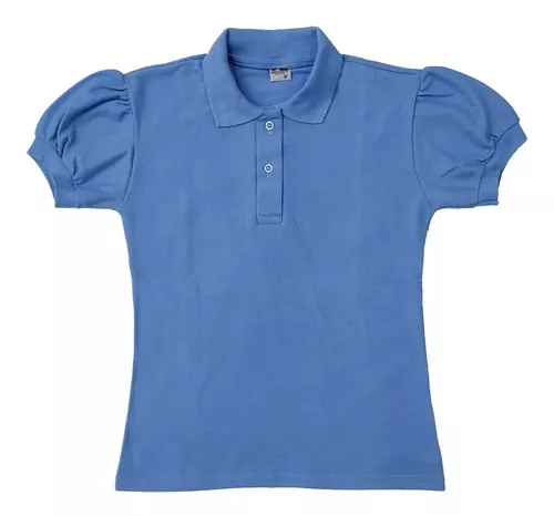 Camiseta Tipo Polo Corte Escolar P/ Niña Roja Talla 14/16