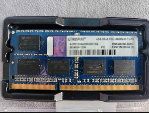 Memoria Para Portátil Kingston 4 Gb, Ddr3, 1600 Mhz