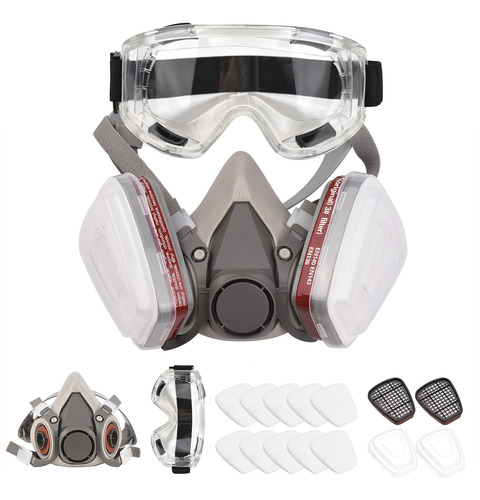 Mascarilla Protectora 6200 Con Gafas De Seguridad