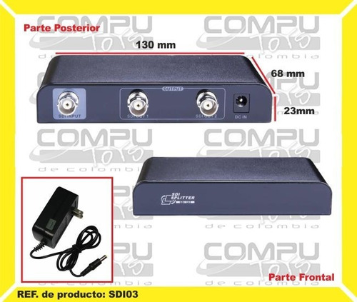 Splitter Sdi 1x2 Amplificador 100 M Ref: Sdi03 Computoys Sas