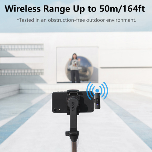 Sistema Microfone Sem Fio Boya By-v1 Dispositivos Iso 2.4ghz