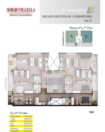 Imagen 8 de 8 de Departamento De Un Dormitorio En Venta En Rosario