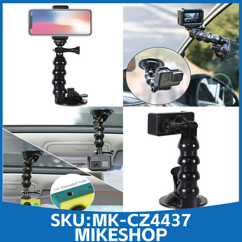 Soporte Ventosa Sopapa Auto Parabrisas Para Gopro Dji Celu Negro