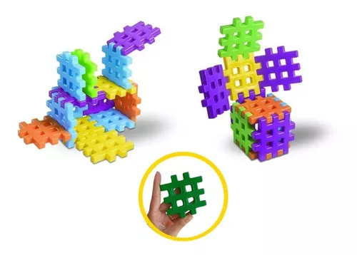 Pecinhas Grandes Montar Encaixar Rodinha Brinquedo Educativo - R$ 69,9